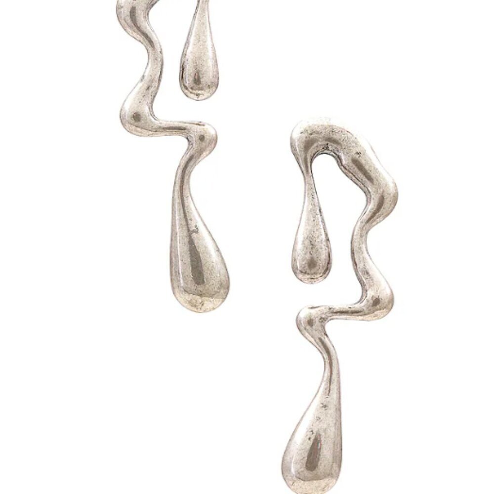 Pretty Little Things Burnished Silver Drop Earrings
